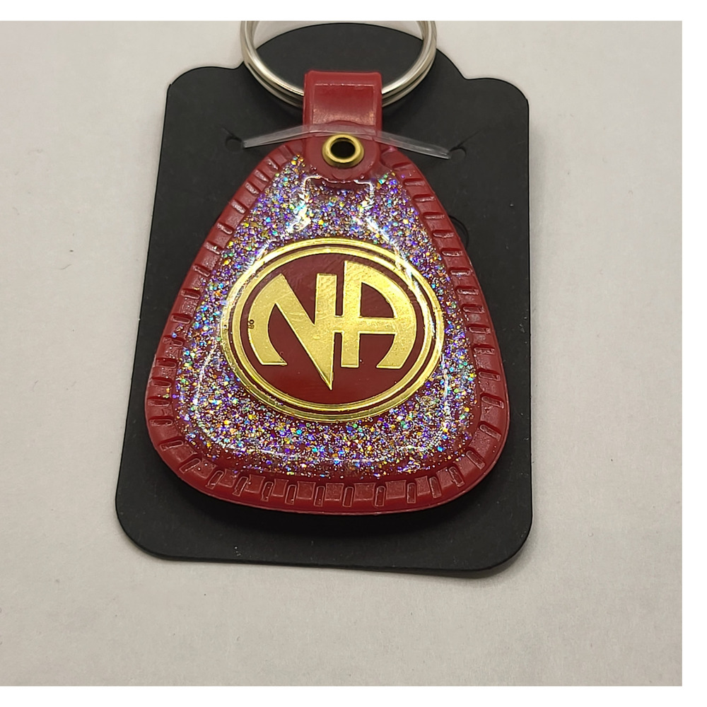 NA Narcotics Anonymous GLITTER 90 days keytag!